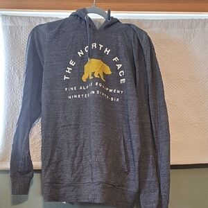 The North Face Gray Hoodie with Yellow Bear Logo XXL